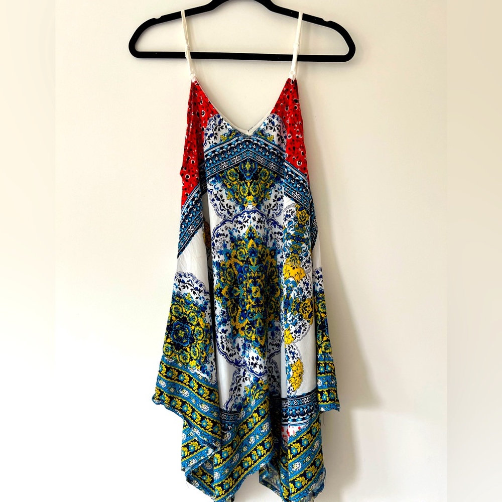 Printed Handkerchief Dress